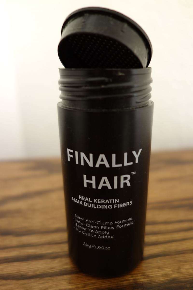 Hair Building Fibers Dark Grey/Gray Hair Loss Concealer Fiber 28 Gram .99oz Refillable Bottle by Finally Hair (Dark Grey/Gray) - Image 6