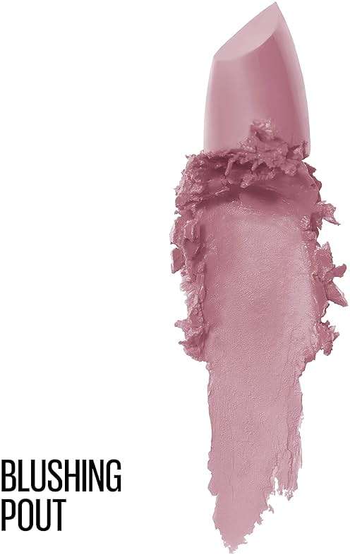 Maybelline Color Sensational Lipstick, Lip Makeup, Matte Finish, Hydrating Lipstick, Nude, Pink, Red, Plum Lip Color, Blushing Pout, 0.15 oz; (Packaging May Vary) - Image 2