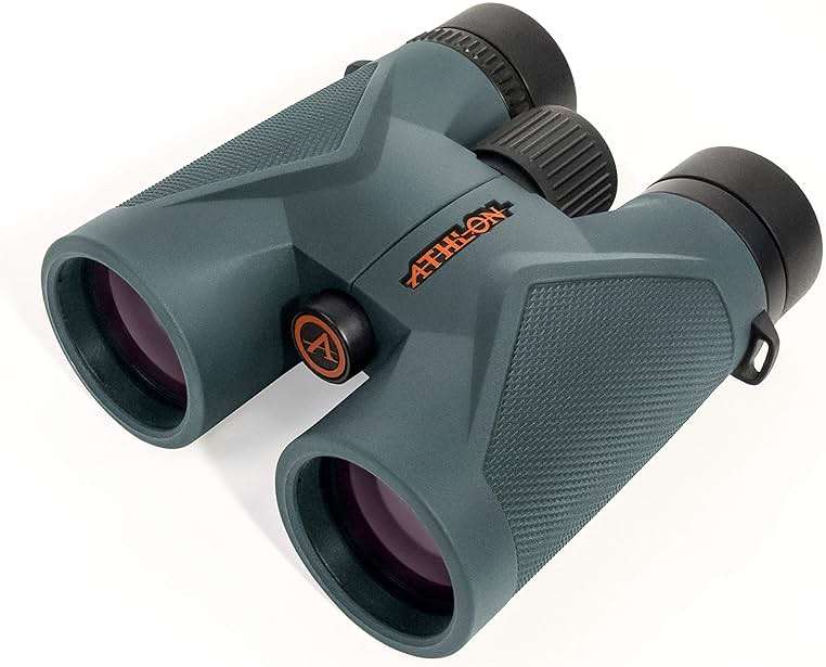 Athlon Optics 8x42 Midas UHD Gray Binoculars with ED Glass for Adults and Kids, High-Powered Binoculars for Hunting, Birdwatching, and More - Image 1
