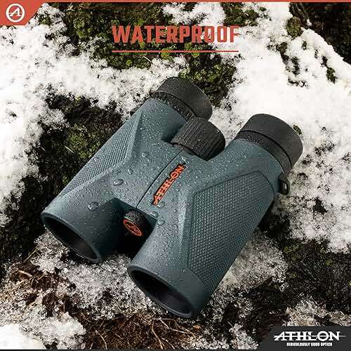 Athlon Optics 8x42 Midas UHD Gray Binoculars with ED Glass for Adults and Kids, High-Powered Binoculars for Hunting, Birdwatching, and More - Image 6