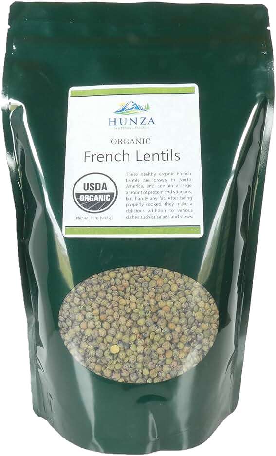 Hunza Organic French Lentils (2 lbs) - Image 1