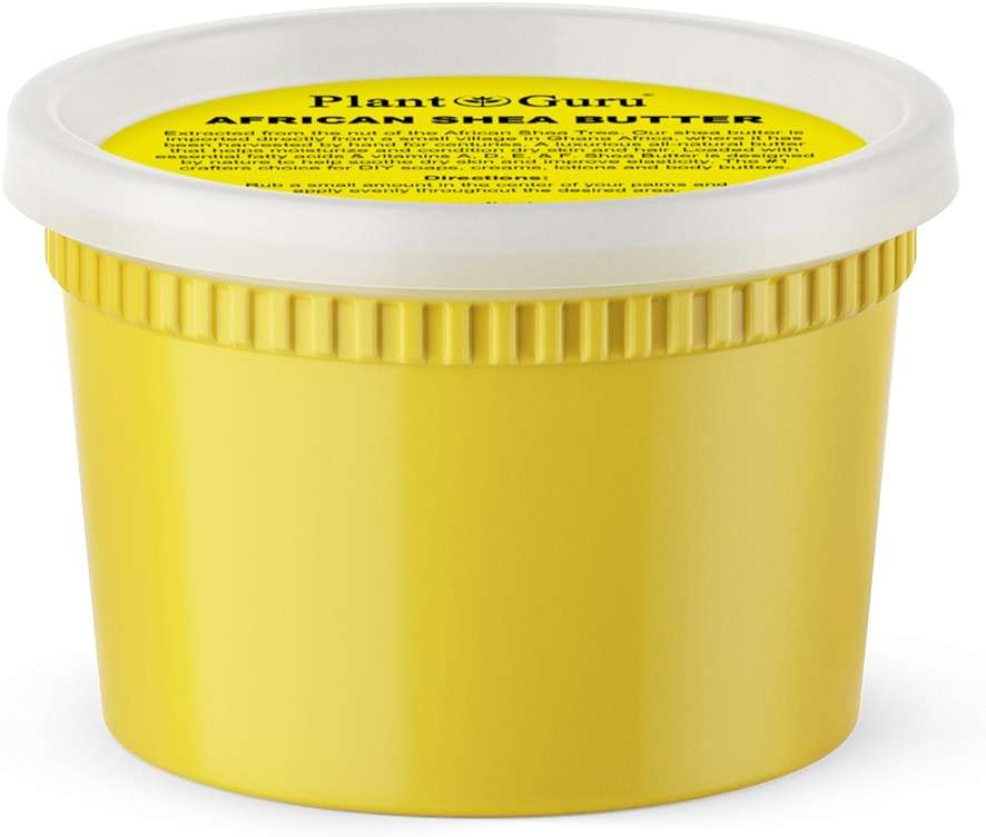 Plant Guru Raw African Shea Butter 16 oz. 100% Pure Natural Unrefined YELLOW - Ideal Moisturizer For Dry Skin, Body, Face And Hair Growth. Great For DIY Soap and Lip Balm Making. - Image 1