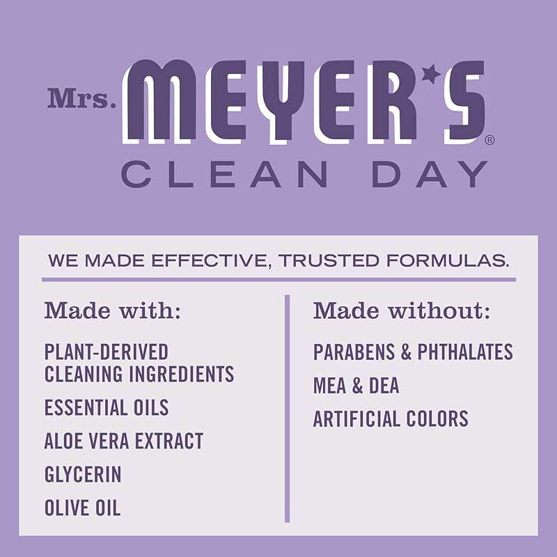 MRS. MEYER'S CLEAN DAY Hand Soap,Lilac Scent, 12.5 Fl Oz Bottle - Image 4
