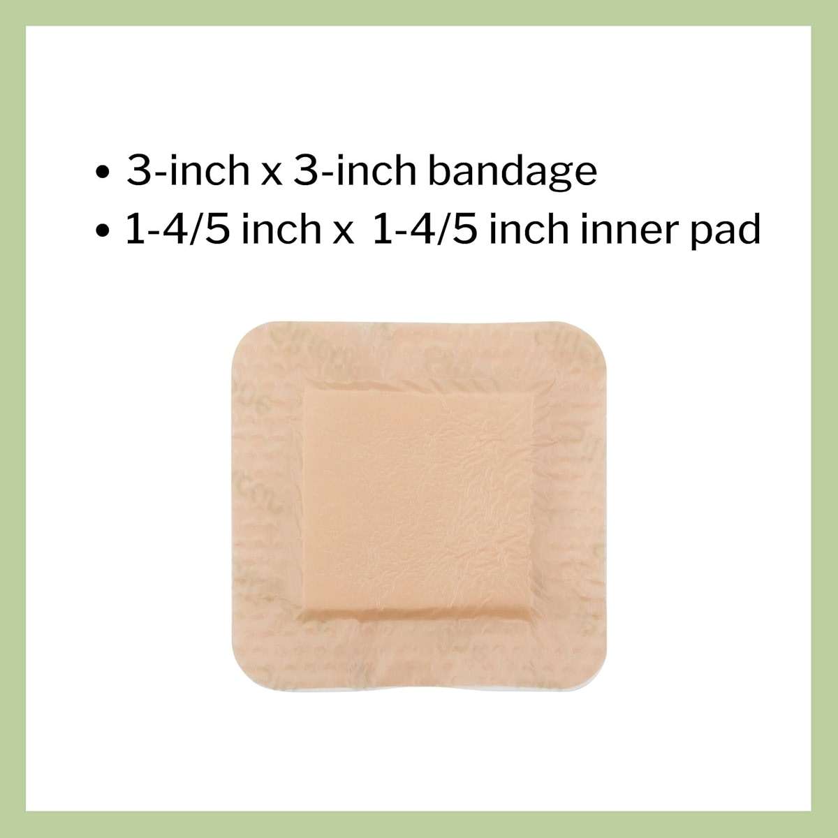 McKesson Hydrocellular Foam Dressings, Sterile, Silicone Adhesive with Border, Dimension 3 in x 3 in, Pad 1 4/5 in x 1 4/5 in, 10 Count, 1 Pack - Image 4