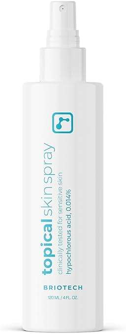 BRIOTECH Topical Skin Spray, Pure HOCl, Tattoo & Piercing Aftercare, Sea Salt Cleansing Solution, TSA Approved Travel Size, Hypochlorous Acid Facial Mist, Skin Care Relief for Bumps Scars & Blemishes - Image 1