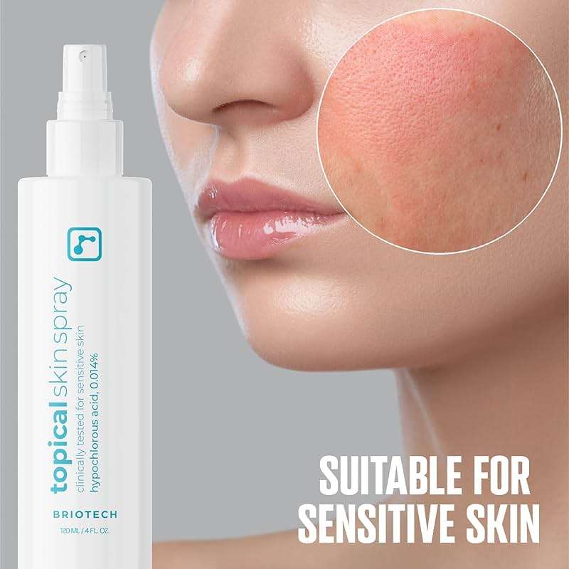 BRIOTECH Topical Skin Spray, Pure HOCl, Tattoo & Piercing Aftercare, Sea Salt Cleansing Solution, TSA Approved Travel Size, Hypochlorous Acid Facial Mist, Skin Care Relief for Bumps Scars & Blemishes - Image 7