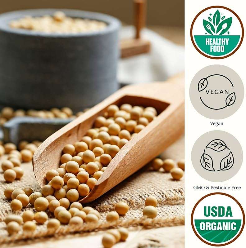 Be Still Farms Organic Soybeans Bulk (4.8 lb) - Soy Beans Dry - aka Soya Nuts Great for Edamame, Soy Milk, Tofu - High in Protein Fiber | USA Grown | USDA Certified | Vegan | Non-GMO | Gluten Free - Image 3