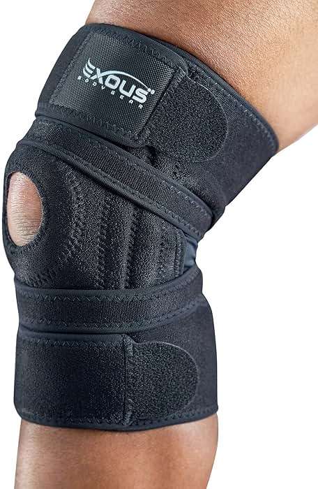 EXOUS BODYGEAR Knee Brace For Women & Men For Arthritis Acl, Mcl Pain Patented 4-way Adjustable Wraparound Support Dual Side Stabilizer For Patella Stability - Image 1