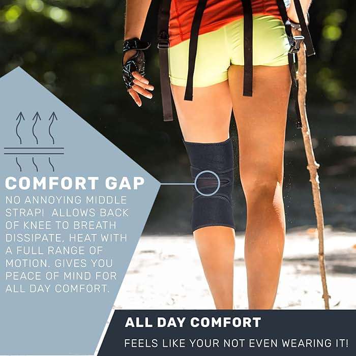 EXOUS BODYGEAR Knee Brace For Women & Men For Arthritis Acl, Mcl Pain Patented 4-way Adjustable Wraparound Support Dual Side Stabilizer For Patella Stability - Image 3