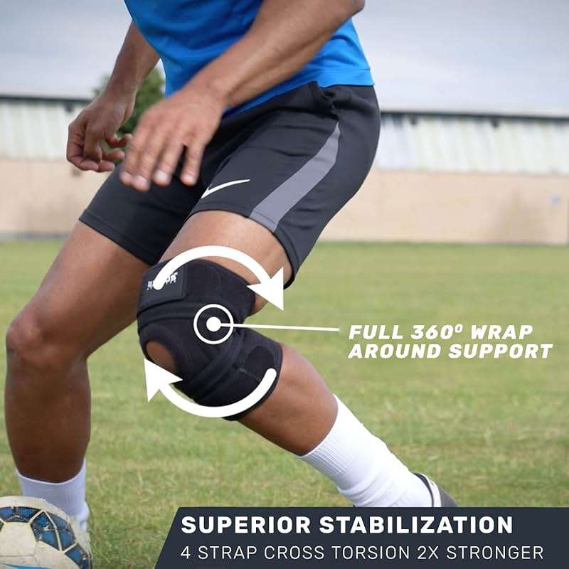 EXOUS BODYGEAR Knee Brace For Women & Men For Arthritis Acl, Mcl Pain Patented 4-way Adjustable Wraparound Support Dual Side Stabilizer For Patella Stability - Image 4