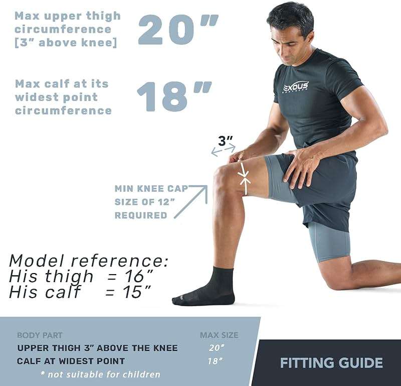 EXOUS BODYGEAR Knee Brace For Women & Men For Arthritis Acl, Mcl Pain Patented 4-way Adjustable Wraparound Support Dual Side Stabilizer For Patella Stability - Image 6