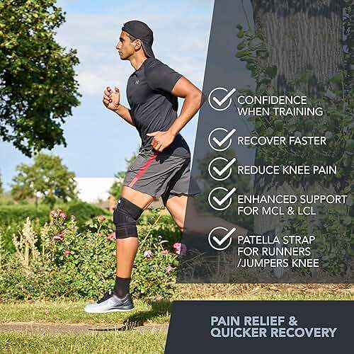 EXOUS BODYGEAR Knee Brace For Women & Men For Arthritis Acl, Mcl Pain Patented 4-way Adjustable Wraparound Support Dual Side Stabilizer For Patella Stability - Image 7