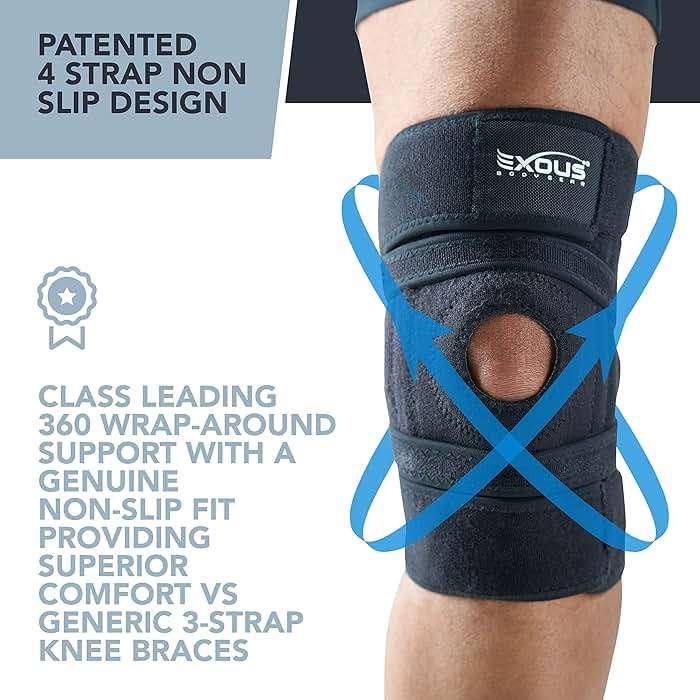 EXOUS BODYGEAR Knee Brace For Women & Men For Arthritis Acl, Mcl Pain Patented 4-way Adjustable Wraparound Support Dual Side Stabilizer For Patella Stability - Image 8