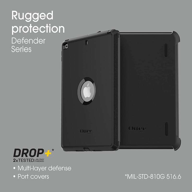 OtterBox Defender Series Case for iPad 7th, 8th & 9th Gen (10.2" Display - 2019, 2020 & 2021 Version) - Non-Retail/Ships in Polybag - Black, Rugged, Durable, Multi-Layer Protection - Image 7
