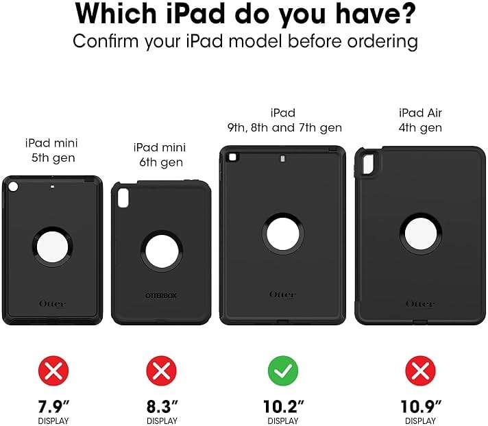 OtterBox Defender Series Case for iPad 7th, 8th & 9th Gen (10.2" Display - 2019, 2020 & 2021 Version) - Non-Retail/Ships in Polybag - Black, Rugged, Durable, Multi-Layer Protection - Image 8