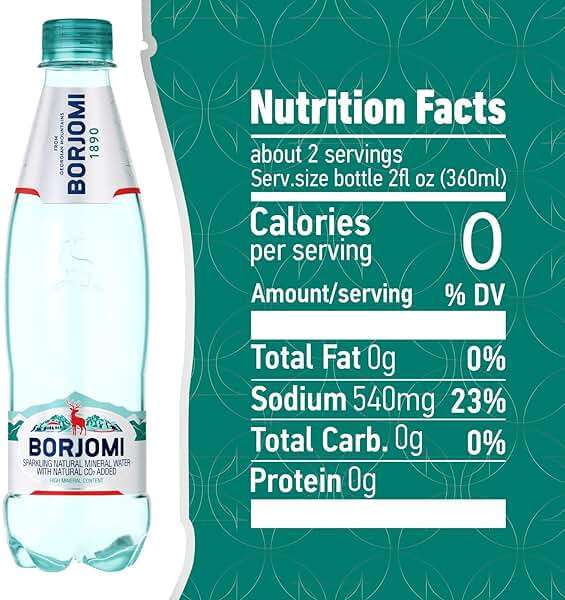 BORJOMI Sparkling Mineral Water with Natural Minerals - Crisp and Bold Taste - PET Bottles - 25.3 oz, Bottled Water 6 Pack - Image 2