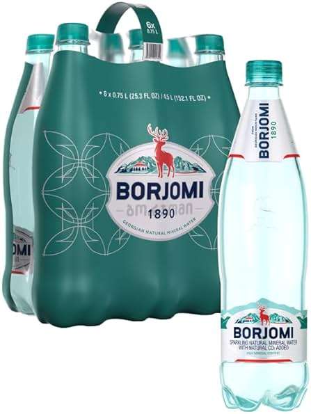 BORJOMI Sparkling Mineral Water with Natural Minerals - Crisp and Bold Taste - PET Bottles - 25.3 oz, Bottled Water 6 Pack - Image 3