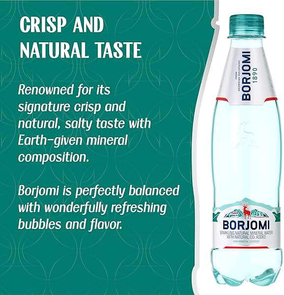 BORJOMI Sparkling Mineral Water with Natural Minerals - Crisp and Bold Taste - PET Bottles - 25.3 oz, Bottled Water 6 Pack - Image 9