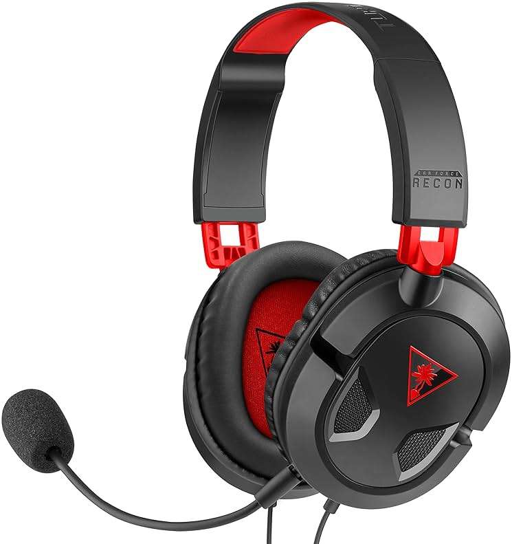 Turtle Beach Recon 50 Wired Gaming Headset - PC, Mac, PS4, PS5, Xbox Series X|S & Xbox One, & Mobile/Tablet with 3.5mm Removable Mic, 40mm Speakers, & In-line Controls – Black - Image 1