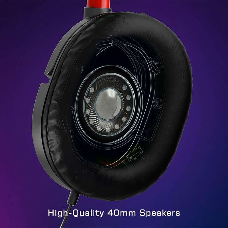 Turtle Beach Recon 50 Wired Gaming Headset - PC, Mac, PS4, PS5, Xbox Series X|S & Xbox One, & Mobile/Tablet with 3.5mm Removable Mic, 40mm Speakers, & In-line Controls – Black - Image 3