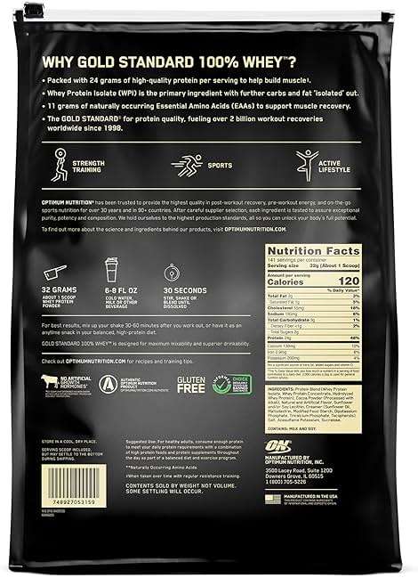 Optimum Nutrition Gold Standard 100% Whey Protein Powder, Extreme Milk Chocolate, 10 Pound (Packaging May Vary) - Image 9