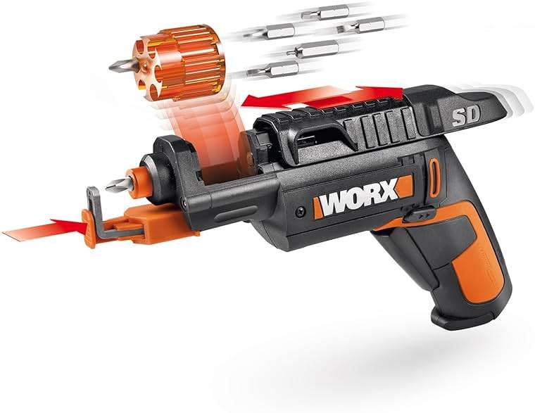 Worx 4V Electric Screwdriver, Rechargeable Cordless Power Screwdriver Set with 6 Bits, Screw Holder, Charger - WX255L - Image 10