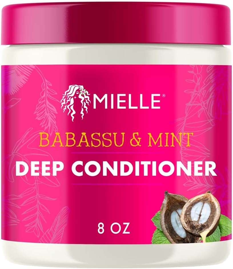 Mielle Organics Babassu & Mint Deep Conditioner with Protein, Moisturizing & Conditioning Deep Treatment, Hydrating Repair for Dry, Damaged, & Frizzy Hair (8 Oz) - Image 1