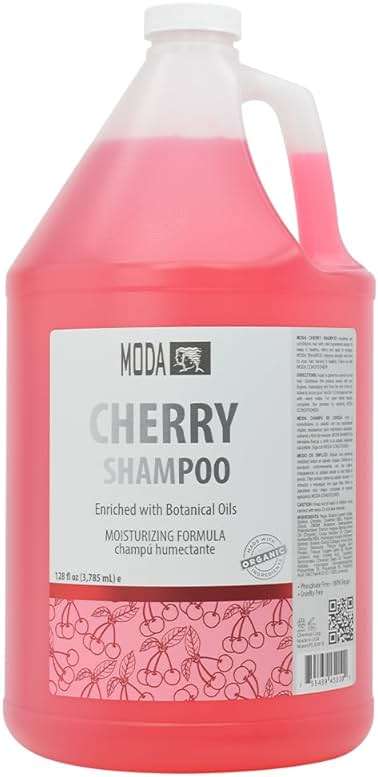 MODA - Moisturizing Shampoo for All Hair Types, Cherry, 128 Oz, Professional - Deeply Cleanses and Conditions, Strengthens, Restores and Shine your Hair - Image 1