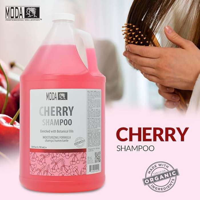 MODA - Moisturizing Shampoo for All Hair Types, Cherry, 128 Oz, Professional - Deeply Cleanses and Conditions, Strengthens, Restores and Shine your Hair - Image 6