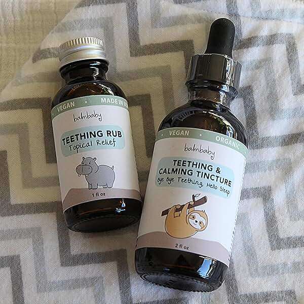 Balm Baby Natural & Organic Baby Teething & Calming Tincture - Calms, Soothes Gums and Discomfort – Vegan - Glass Bottle with Glass Dropper (2oz) - Image 4