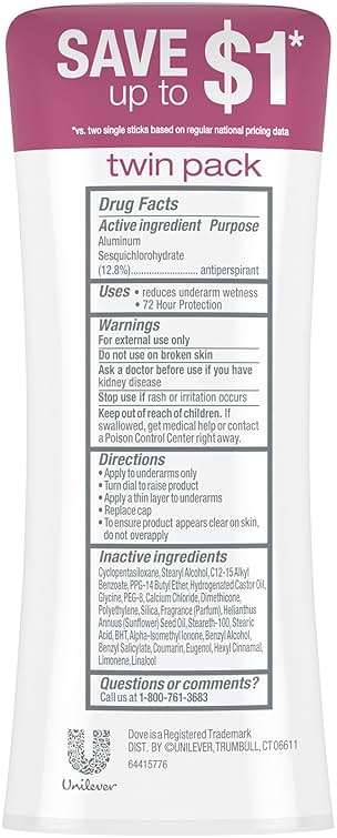 Dove Advanced Care Antiperspirant Caring Coconut, 2 Count Deodorant Stick for Women, for 48 Hour Protection And Soft And Comfortable Underarms, 2.6 oz - Image 2