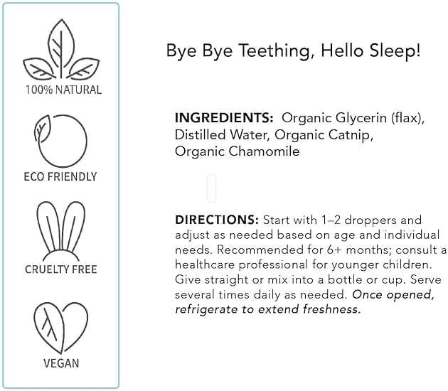 Balm Baby Teething Rescue Kit – Bye Bye Teething Natural Calming Tincture & Topical Teething Oil Rub | Kids Relief for Gum Inflamation & Discomfort - Organic, Herbal and Gentle - Glass Bottles - Image 3