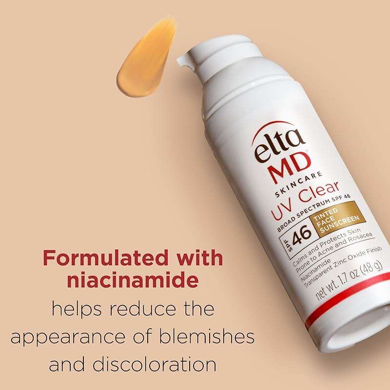 EltaMD UV Clear Tinted Sunscreen for Face, SPF 46 with Zinc Oxide, Oil-Free, Dermatologist Recommended, For Acne-Prone Sensitive Skin, 1.7 oz - Image 5