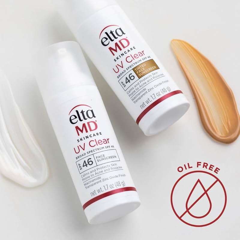 EltaMD UV Clear Tinted Sunscreen for Face, SPF 46 with Zinc Oxide, Oil-Free, Dermatologist Recommended, For Acne-Prone Sensitive Skin, 1.7 oz - Image 8