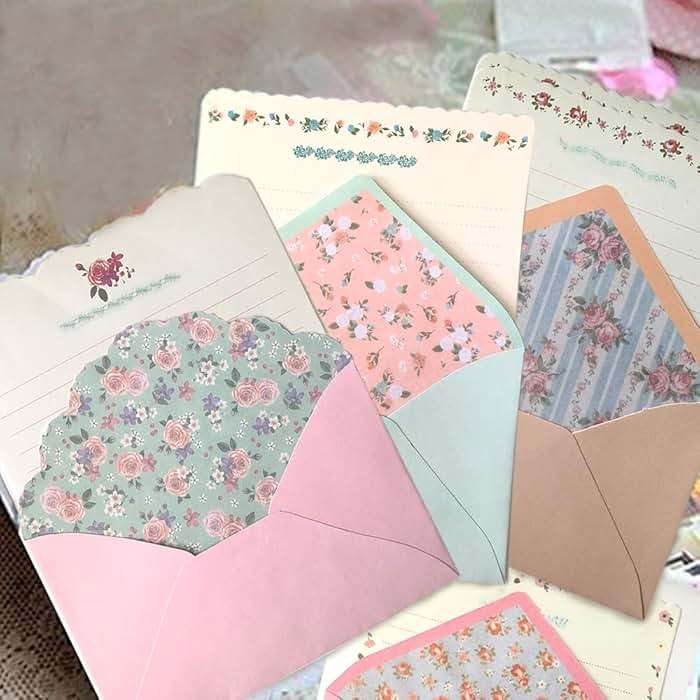 SCStyle 32 Cute Kawaii Lovely Special Design Writing Stationery Paper with 16 Envelope - 32 Letter paper (7.1x5.2 inch) by SCStyle - Image 1