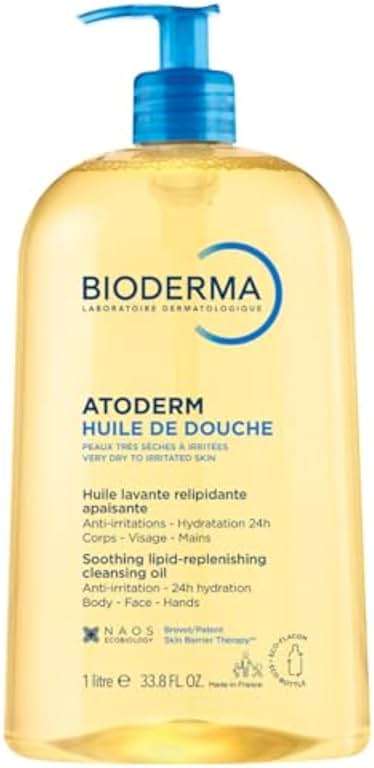 Bioderma Atoderm Shower Oil, Cleansing Oil For Face & Body, Nourishing Cleansing Oil For Dry to Atopic Sensitive Skin For Softer & Smooth Skin For Your Whole Family - Image 1