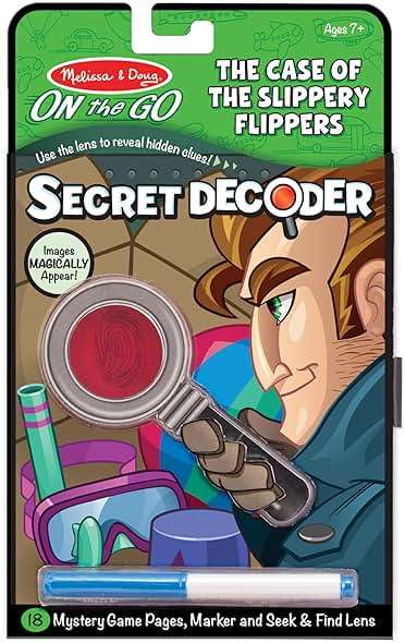 Melissa & Doug On The Go Secret Decoder Activity Book - The Case of The Slippery Flippers - Image 1