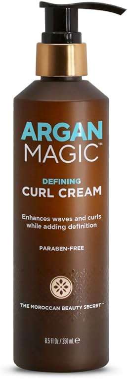 ARGAN MAGIC Defining Curl Cream - Enhances Waves and Curls While Adding Definition | Conditions, Detangles, and Reduces Frizz | Paraben Free (8.5 Ounce / 250 Milliliter) - Image 6