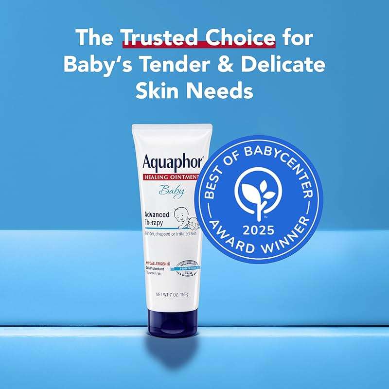 Aquaphor Baby Healing Ointment Advanced Therapy Skin Protectant, Dry Skin and Diaper Rash Ointment, 7 Oz Tube - Image 3