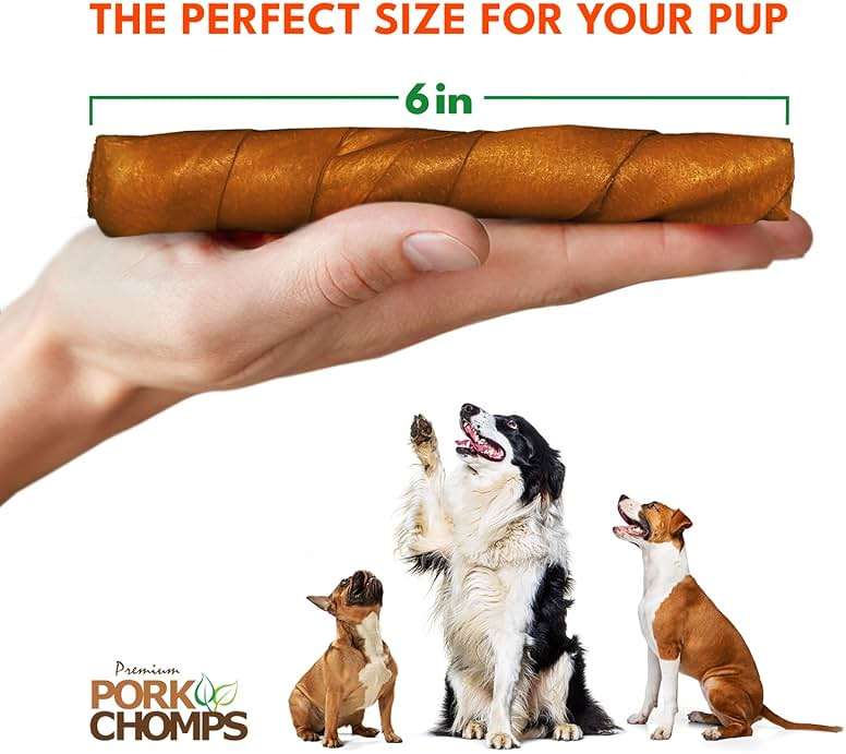Pork Chomps Roasted Pork Skin Dog Chews, 6 Inch Twists, 4 Count - Long-Lasting Treats for Dogs - High Protein, Rawhide-Free, Low Fat, Healthy & Delicious Chews - Image 4