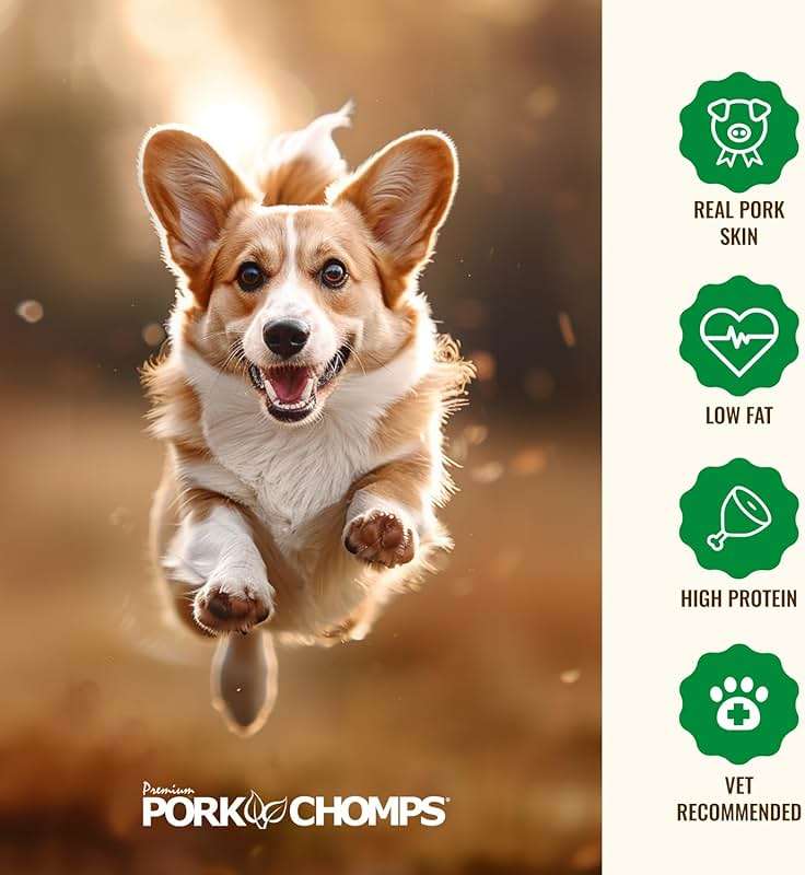Pork Chomps Roasted Pork Skin Dog Chews, 6 Inch Twists, 4 Count - Long-Lasting Treats for Dogs - High Protein, Rawhide-Free, Low Fat, Healthy & Delicious Chews - Image 5