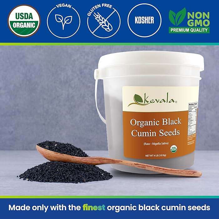 Kevala Organic Black Cumin Seeds - 4 lb Bucket, Nigella Sativa Seeds | Seeds for Cooking and Baking at Home, Ready to Eat Topping in Healthy Diets, Packed with Nutrients for Making Balanced Meals - Image 6