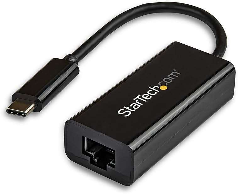 StarTech.com USB-C to Gigabit Ethernet Adapter, Thunderbolt 3 /4 Compatible, RJ45 LAN Network Converter, Windows & Mac - Image 1