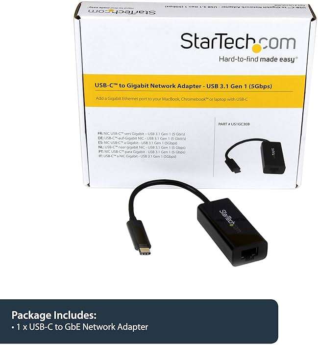 StarTech.com USB-C to Gigabit Ethernet Adapter, Thunderbolt 3 /4 Compatible, RJ45 LAN Network Converter, Windows & Mac - Image 5