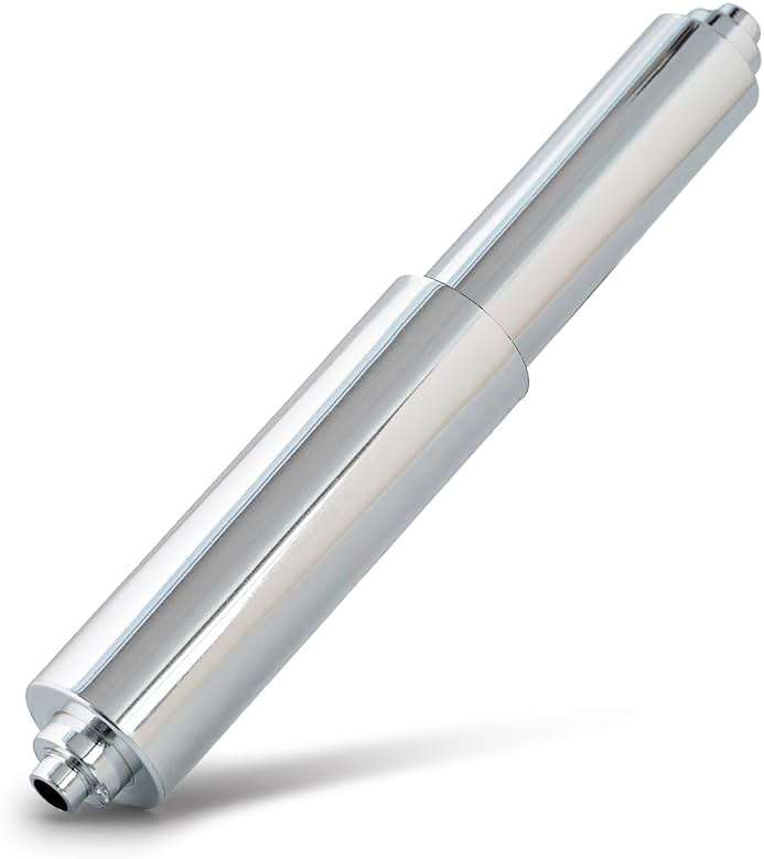 Universal Plastic Spring Loaded Toilet Paper Roll Holder Replacement, Chrome (1, Chrome) - Image 1