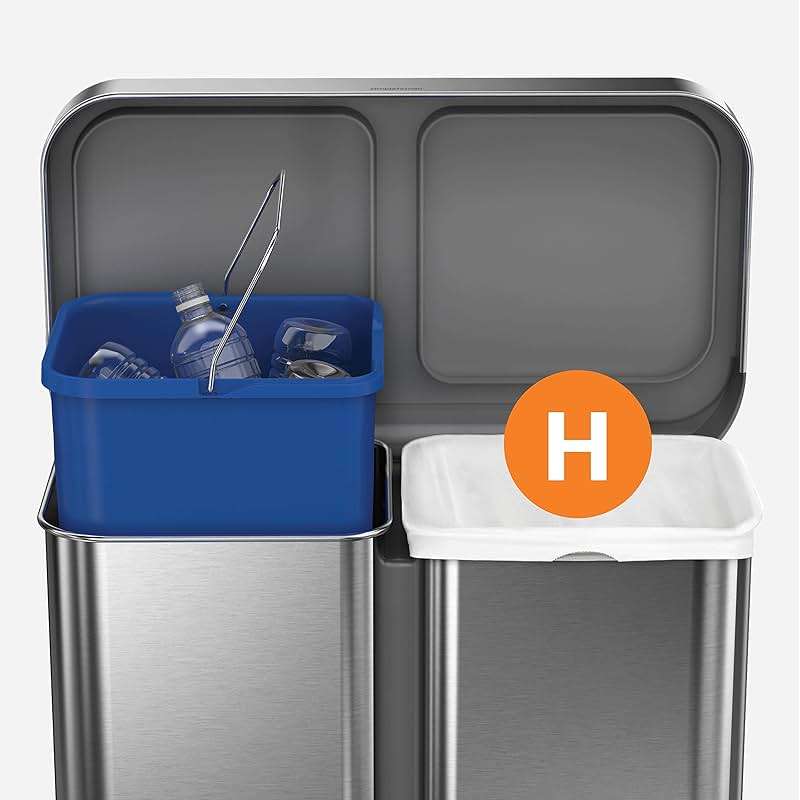 simplehuman Code H 60 Count Custom Fit Liners, Drawstring Kitchen Trash Bags, One-by-One Mess-Free Dispense, Extra Thick & Double Seamed, 50% PCR Plastic, 30-35 Liter / 8-9 Gallon, White - Image 4