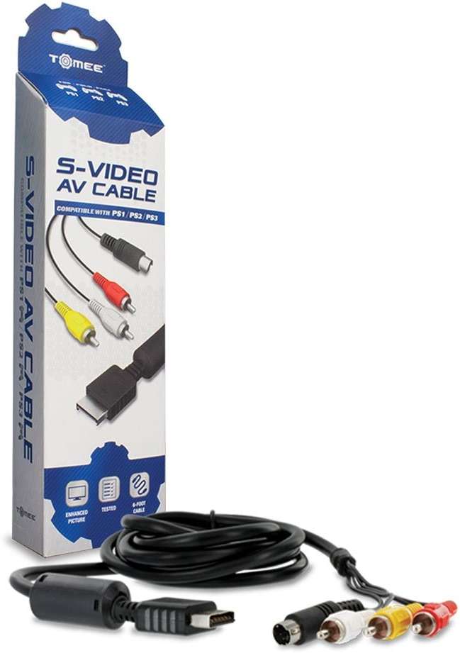 Tomee S-Video AV Cable for PS3/ PS2/ PS1, Audio Video TV Cord Compatible with PlayStation 1/2/3 - Image 1