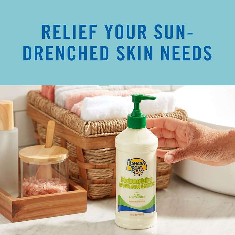 Banana Boat Moisturizing After Sun Lotion with Aloe and Vitamin E, 16Fl Oz, After Sun Care, Banana Boat After Sun Lotion, Sunburn Relief, 16Fl Oz - Image 5