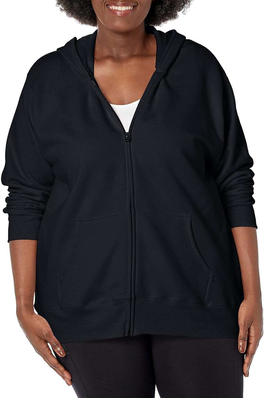 JUST MY SIZE womens Just My Size Zip-up Fleece Women's Hoodie, Ecosmart Hooded Sweatshirt, Plus Size - Image 1