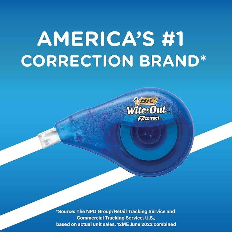 BIC Wite-Out EZ Correct Correction Tape, White, No Dry Time, Tear Resistant Tape, 2-Count - Image 6